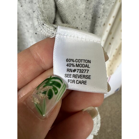 Croft & Barrow Long Sleeve Gray Confetti Speckled Front Pockets Open Cardigan M - Picture 7 of 8